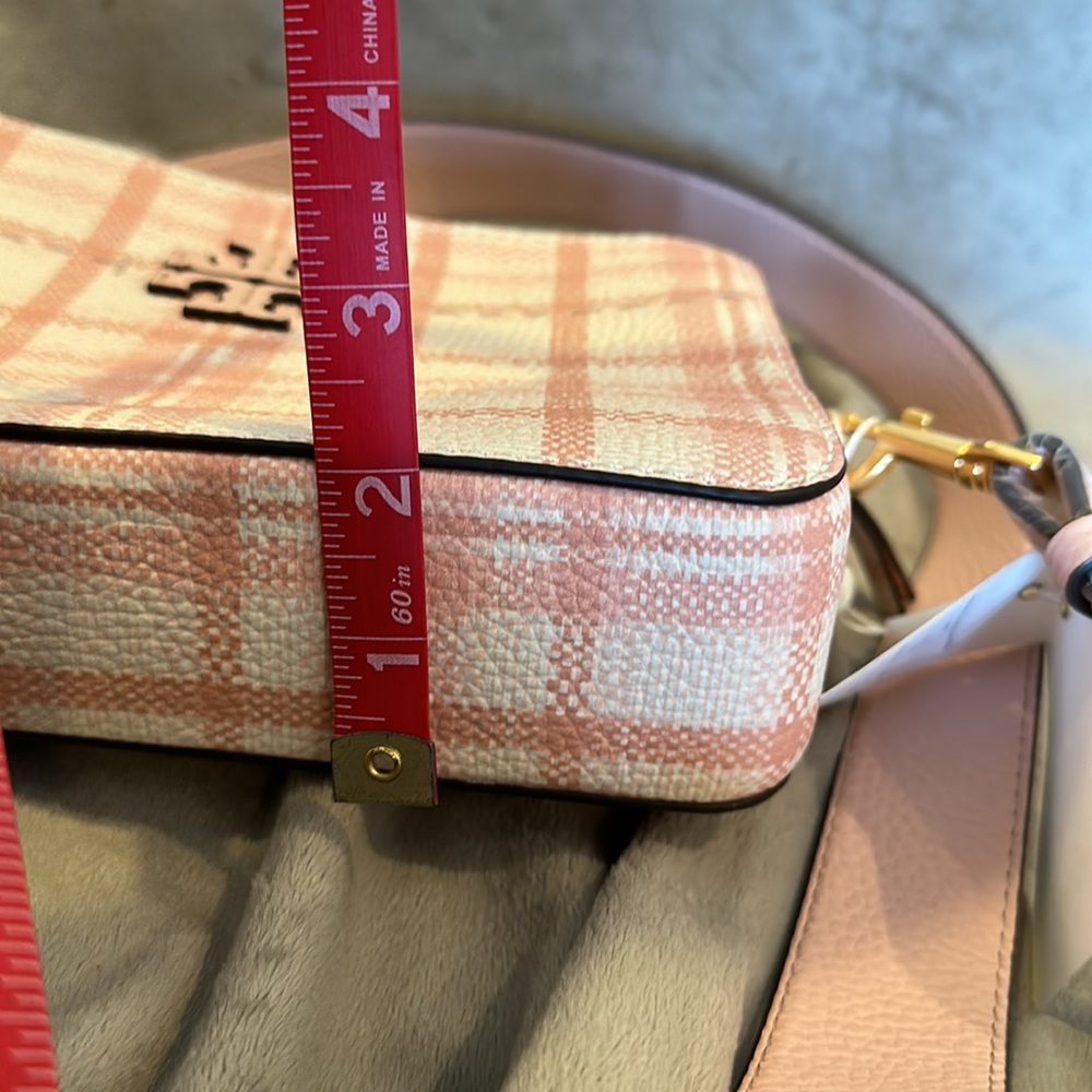 NWT Tory Burch blush plaid crossbody - Picture 11 of 11